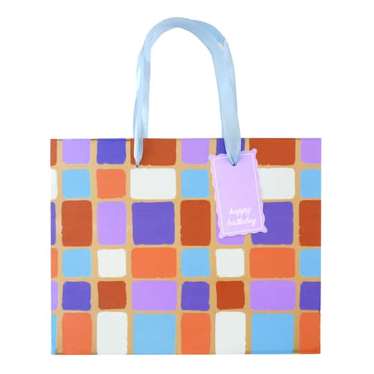 Medium Multicolor Tiles Gift Bag by Celebrate It™